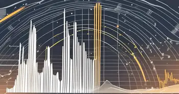 Un graphique dynamique du marché boursier avec des rayons gamma qui en jaillissent