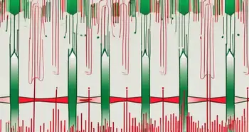 A candlestick chart showcasing the three line strike pattern