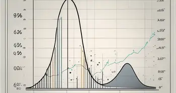 Un gráfico con una curva de campana