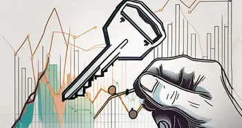 A key unlocking a dynamic graph or chart