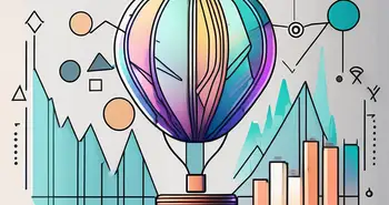 Un globo desinflándose con forma de token de criptomoneda