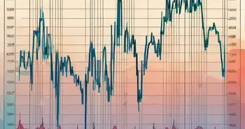 A dynamic stock market graph with the klinger oscillator indicator prominently displayed