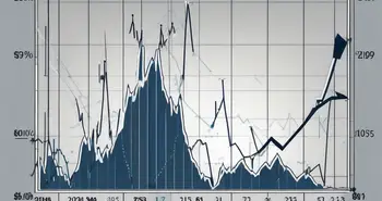 Un graphique dynamique du marché boursier avec des pics et des baisses