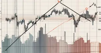 A bearish rectangle pattern on a stock market chart