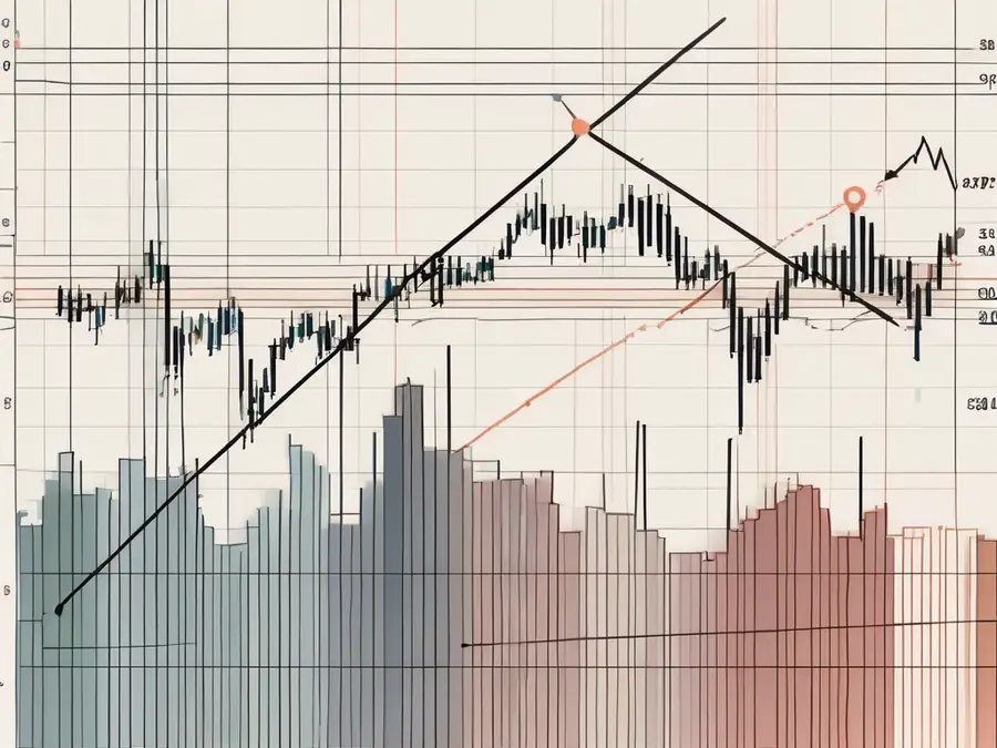 Ein bärisches Rechteckmuster auf einem Aktienmarkt-Chart