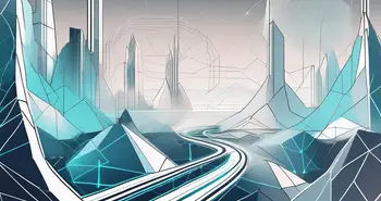 A futuristic digital landscape