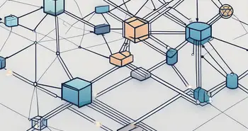 Ein komplexes Netzwerk von miteinander verbundenen Knoten oder Computern