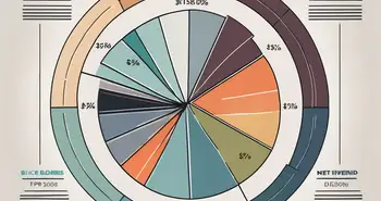 Un gráfico circular dividido en secciones que representan diferentes elementos que contribuyen a las ganancias por acción (EPS)