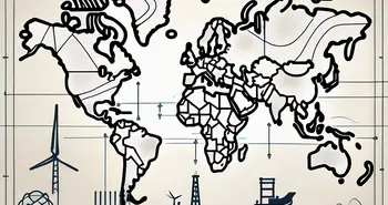 A dynamic global map highlighting key regions for energy commodities