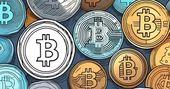 Una colección diversa de criptomonedas como bitcoin