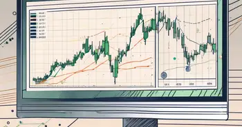 A computer screen displaying a trading chart with highlighted points representing oco (one cancels the other) orders