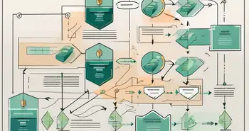 Un diagramme élégant représentant le mouvement de l'argent au sein d'une économie