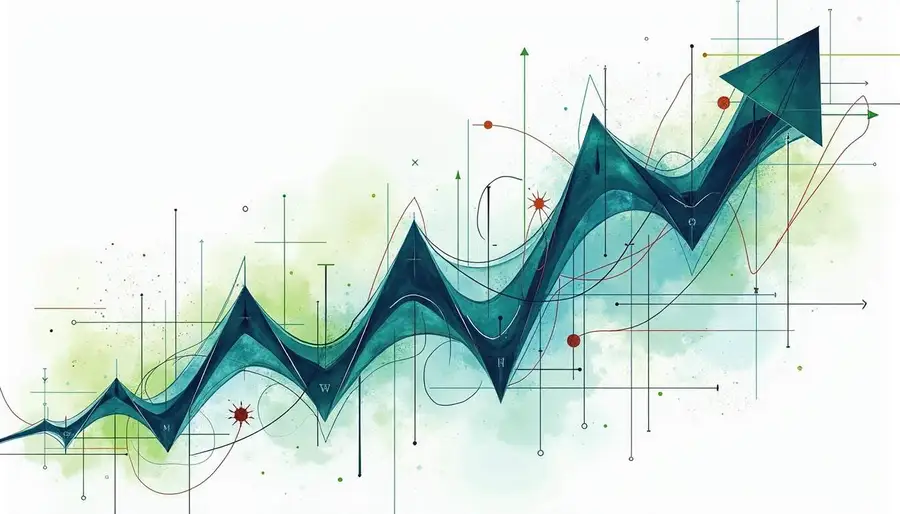 Ein kompliziertes geometrisches Muster, das Elemente der Gann-Theorie integriert