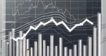 Draw an illustration of a stylized stock market chart with intricate layers representing order books