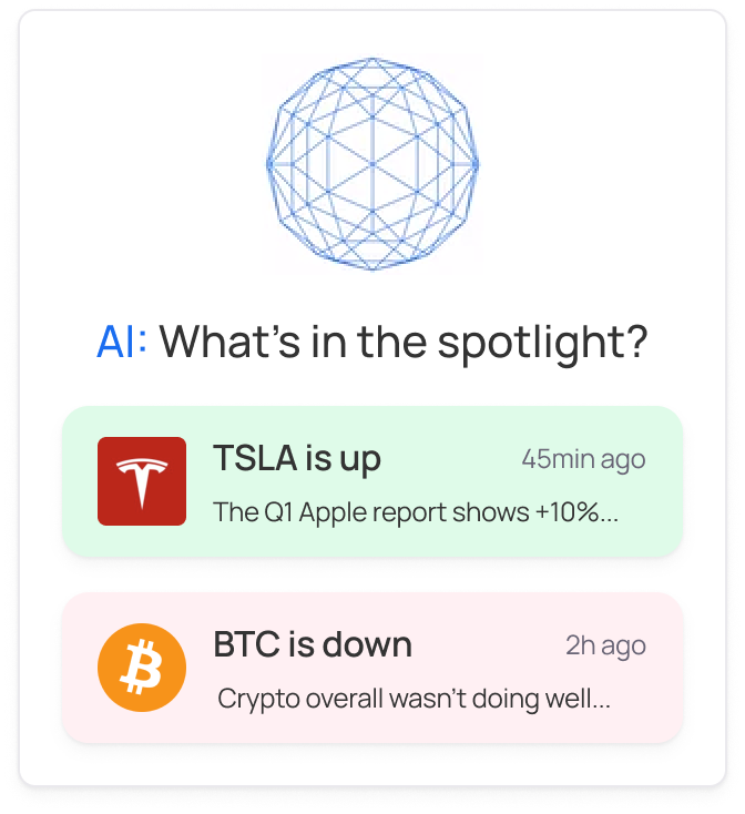 AI insights panel Morpher UI