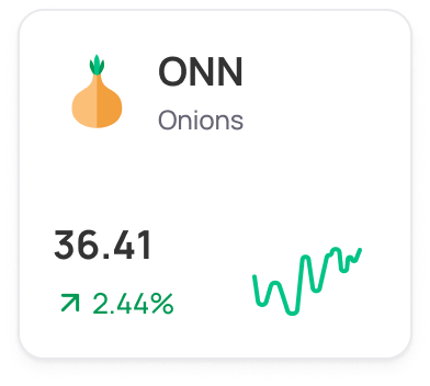 Onion market card UI on Morpher